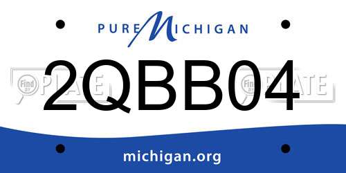2QBB04 Michigan License Plate