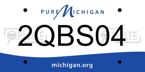 2QBS04 Michigan License Plate