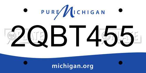 2QBT455 Michigan License Plate