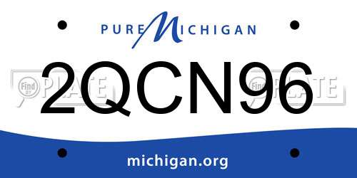 2QCN96 Michigan License Plate