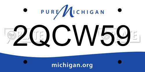 2QCW59 Michigan License Plate