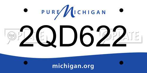 2QD622 Michigan License Plate
