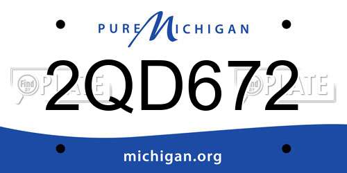 2QD672 Michigan License Plate