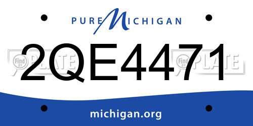 2QE4471 Michigan License Plate