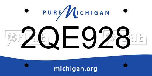 2QE928 Michigan License Plate