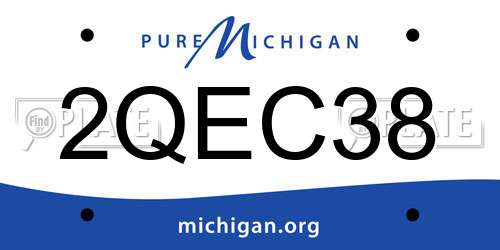 2QEC38 Michigan License Plate