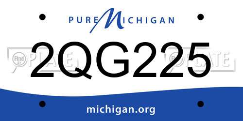 2QG225 Michigan License Plate