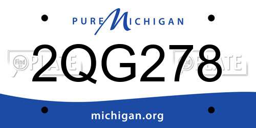 2QG278 Michigan License Plate
