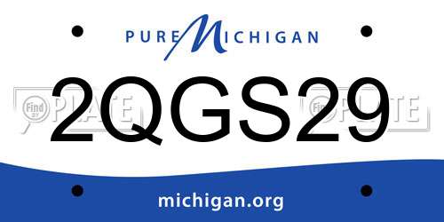 2QGS29 Michigan License Plate