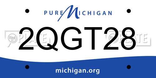 2QGT28 Michigan License Plate
