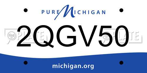 2QGV50 Michigan License Plate