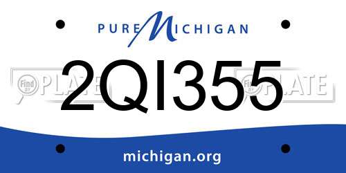 2QI355 Michigan License Plate