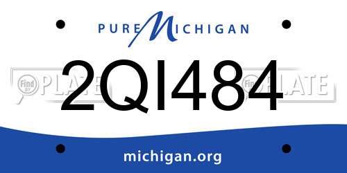 2QI484 Michigan License Plate