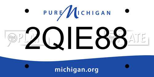 2QIE88 Michigan License Plate