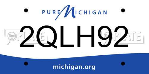 2QLH92 Michigan License Plate