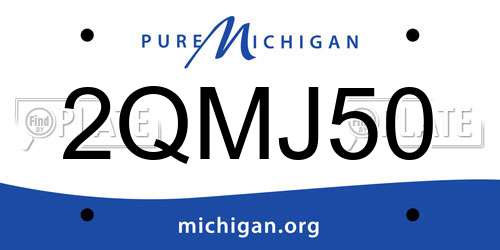 2QMJ50 Michigan License Plate