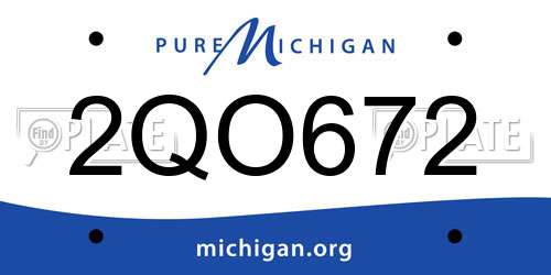 2QO672 Michigan License Plate