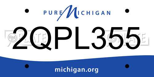 2QPL355 Michigan License Plate