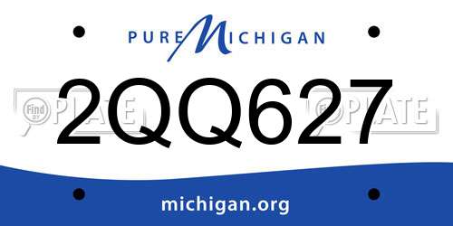 2QQ627 Michigan License Plate