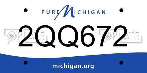 2QQ672 Michigan License Plate