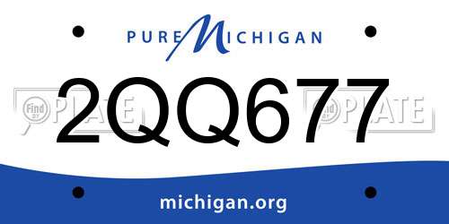 2QQ677 Michigan License Plate