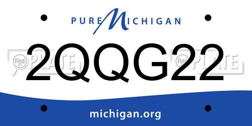 2QQG22 Michigan License Plate