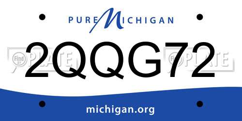 2QQG72 Michigan License Plate