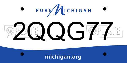 2QQG77 Michigan License Plate