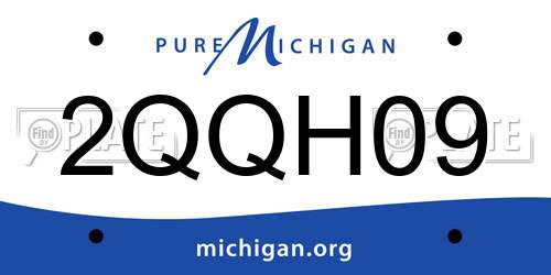 2QQH09 Michigan License Plate