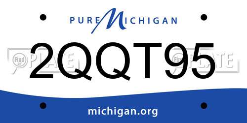 2QQT95 Michigan License Plate