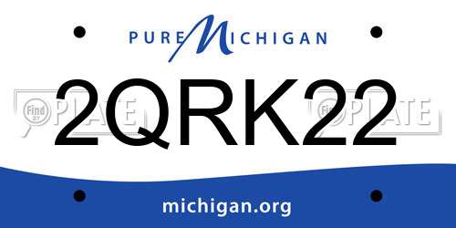 2QRK22 Michigan License Plate