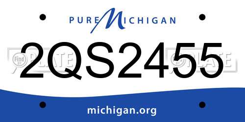 2QS2455 Michigan License Plate