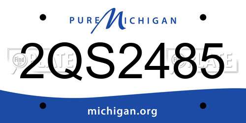 2QS2485 Michigan License Plate