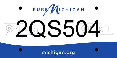 2QS504 Michigan License Plate