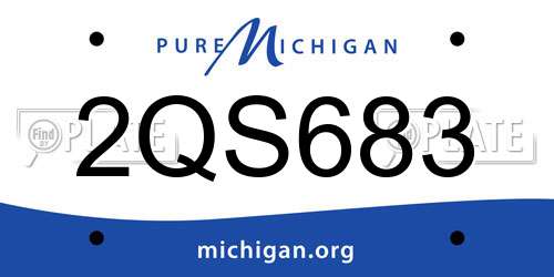 2QS683 Michigan License Plate
