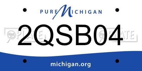 2QSB04 Michigan License Plate