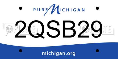 2QSB29 Michigan License Plate