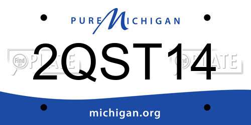2QST14 Michigan License Plate