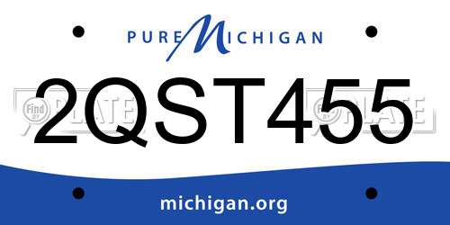 2QST455 Michigan License Plate