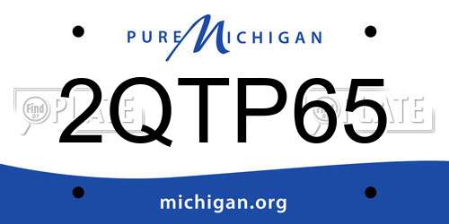 2QTP65 Michigan License Plate