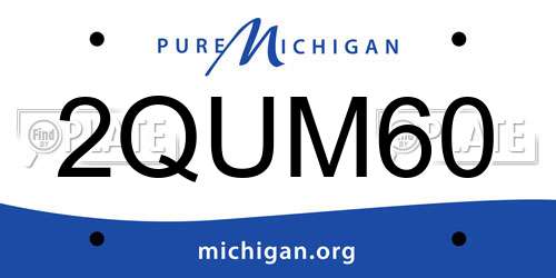 2QUM60 Michigan License Plate