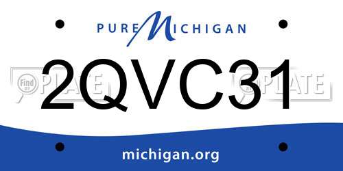 2QVC31 Michigan License Plate