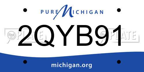 2QYB91 Michigan License Plate