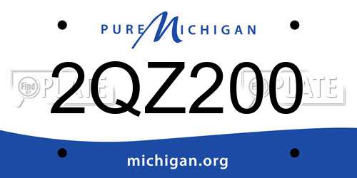2QZ200 Michigan License Plate