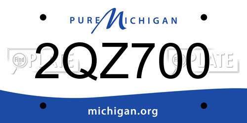 2QZ700 Michigan License Plate