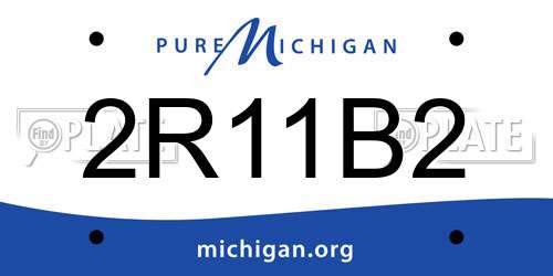 2R11B2 Michigan License Plate