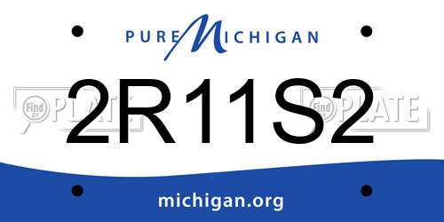 2R11S2 Michigan License Plate