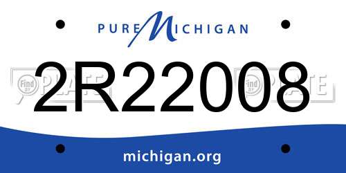 2R22008 Michigan License Plate