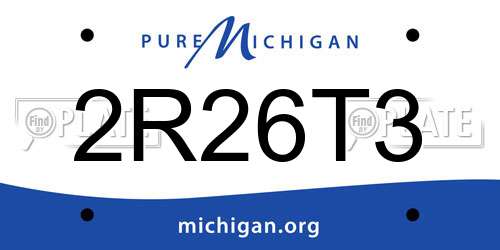 2R26T3 Michigan License Plate