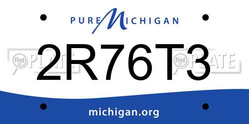 2R76T3 Michigan License Plate